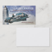 Retro Rocketeer-Visitenkarten Visitenkarte (Vorne/Hinten)