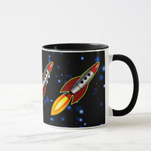 Retro Rockets - besonders angefertigt Tasse