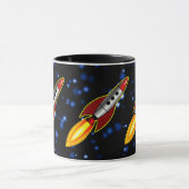 Retro Rockets - besonders angefertigt Tasse (Zentrum)