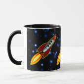 Retro Rockets - besonders angefertigt Tasse (Links)