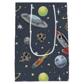 Retro Rockets Mittlere Geschenktüte (Rückseite)