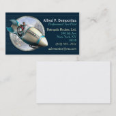 Retro RocketversuchsVisitenkarten Visitenkarte (Vorne/Hinten)