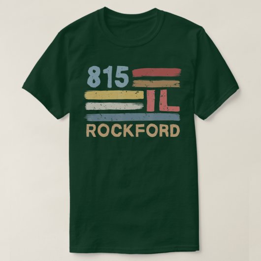 Retro Rockford Area Code 815 Einwohner Staat Illin T-Shirt (Design vorne)