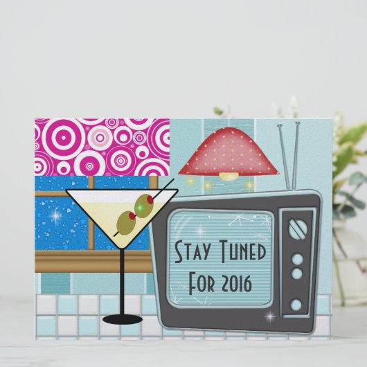 Retro Rockin des neuen Jahres - SRF Einladung (Stehend Vorderseite)