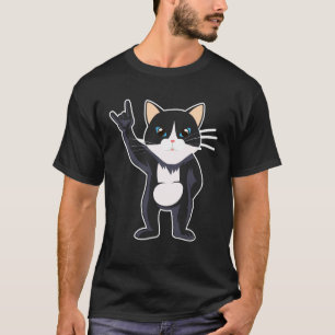 Retro-Rockmusik der niedlichen Katze T-Shirt