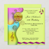 Retro Rock'n Roll Geburtstagsparty Einladung (Vorne/Hinten)