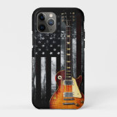 Retro Rock'n'Roll American Flag Guitar Case-Mate iPhone Hülle (Rückseite)