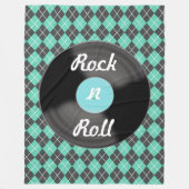 Retro Rock'n'Roll Record Fleece Blanket-Geschenk (Vorderseite)
