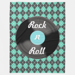 Retro Rock'n'Roll Record Fleece Blanket-Geschenk