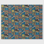 Retro-Rockstar-Poster der 60er Jahre Geschenkpapier (Flach)