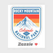 Retro Rocky Mountain National Park Colorado hiking Aufkleber (Blatt)