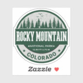 Retro Rocky Mountain National Park Colorado hiking Aufkleber (Blatt)