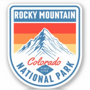 Retro Rocky Mountain National Park Colorado Wander Aufkleber