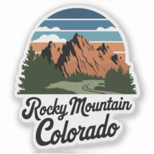 Retro Rocky Mountain Nationalpark Aufkleber