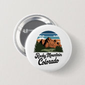 Retro Rocky Mountain Nationalpark Button (Vorne & Hinten)