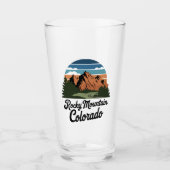 Retro Rocky Mountain Nationalpark Glas (Vorderseite)