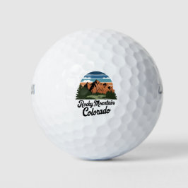 Retro Rocky Mountain Nationalpark Golfball
