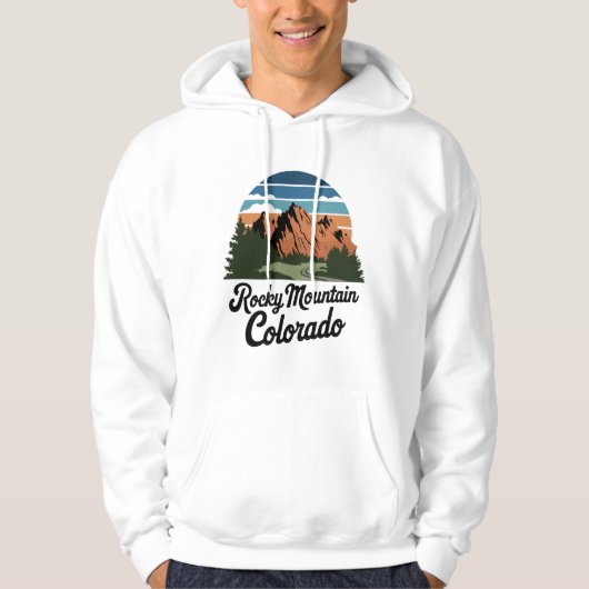 Retro Rocky Mountain Nationalpark Hoodie (Vorderseite)