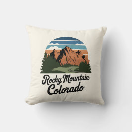 Retro Rocky Mountain Nationalpark Kissen