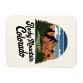 Retro Rocky Mountain Nationalpark Magnet (Horizontal)
