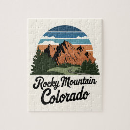Retro Rocky Mountain Nationalpark Puzzle
