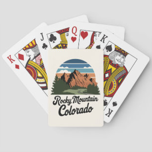 Retro Rocky Mountain Nationalpark Spielkarten