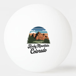 Retro Rocky Mountain Nationalpark Tischtennisball