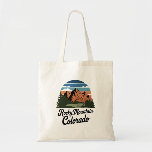 Retro Rocky Mountain Nationalpark Tragetasche (Vorne)