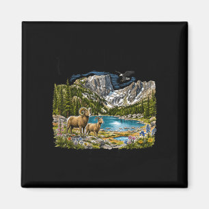 Retro Rocky Mountains Vintage 90er Colorado Magnet