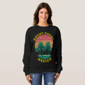 Retro Rocky Point Vacation Souvenir Palm Tree Sweatshirt (Vorne ganz)