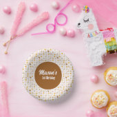 Retro Rodeo Cowgirl Cowboy Boho Birthday Pappteller (Party)