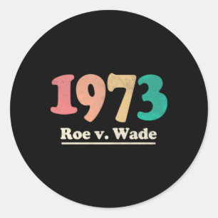 Retro Roe / Wade Roe / Wade Runder Aufkleber