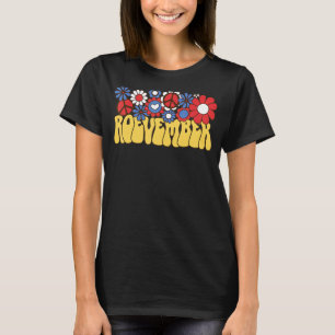 Retro Roevember Flag Frauenrechtlerin T-Shirt