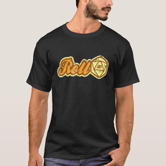 Retro Roll 20 Rpg Gamer T-Shirt (Vorderseite)