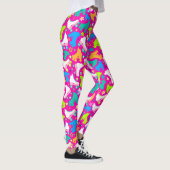 Retro Rollen-Skate NeonBrights auf Rosa Leggings (Rechts)