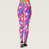 Retro Rollen-Skate NeonBrights auf Rosa Leggings (Rückseite)