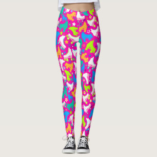 Retro Rollen-Skate NeonBrights auf Rosa Leggings