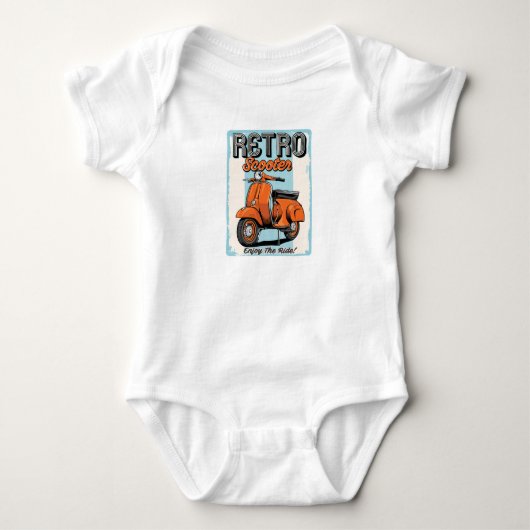 Retro-Roller Baby Strampler (Vorderseite)