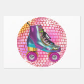 Retro Roller Disco Ball Wrapping Paper Sheets Geschenkpapier Set (Vorderseite 2)