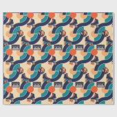 Retro Roller Disco Geschenkpapier (Flach)