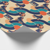 Retro-Roller-Disco Geschenkpapier (Ecke)