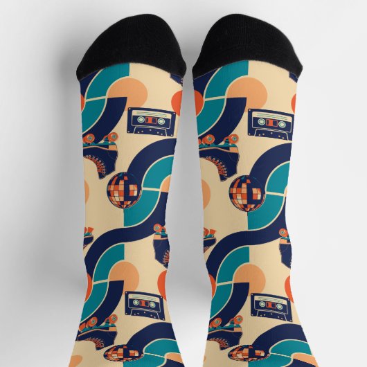 Retro Roller Disco Socken (Oben)