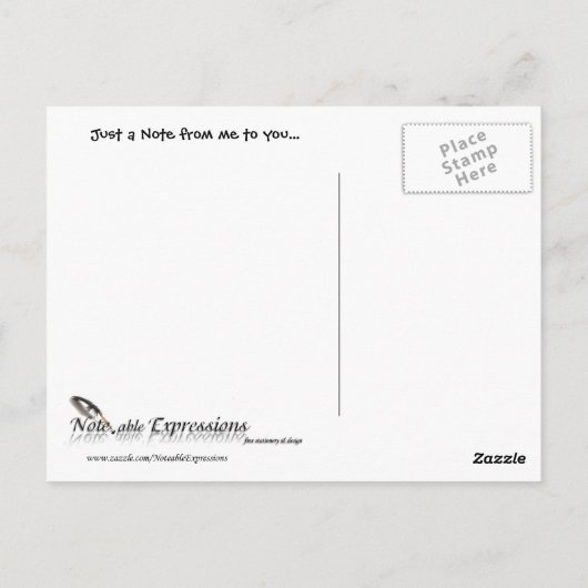 Retro Roller Girl on Rainbow Postcard Postkarte (Rückseite)