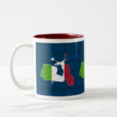 Retro Roller-Mod-Tasse Zweifarbige Tasse (Links)