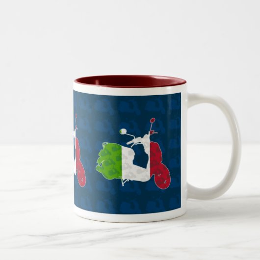 Retro Roller-Mod-Tasse Zweifarbige Tasse (Rechts)