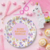 Retro Roller Rink Geburtstagsparty Pappteller (Party)