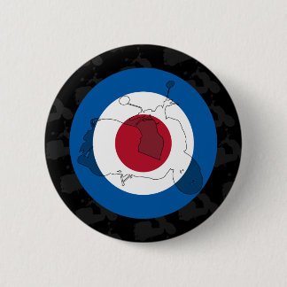 Retro Roller-Silhouette-Abzeichen Button