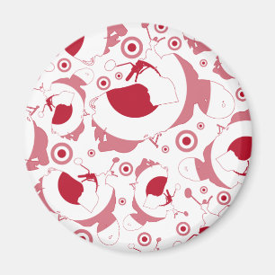 Retro Roller-Silhouette-Magnet Magnet