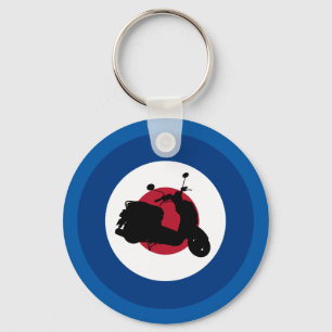 Retro Roller-Silhouette-Schlüsselanhänger Schlüsselanhänger