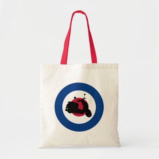 Retro Roller-Silhouette-Tasche Tragetasche (Vorne)